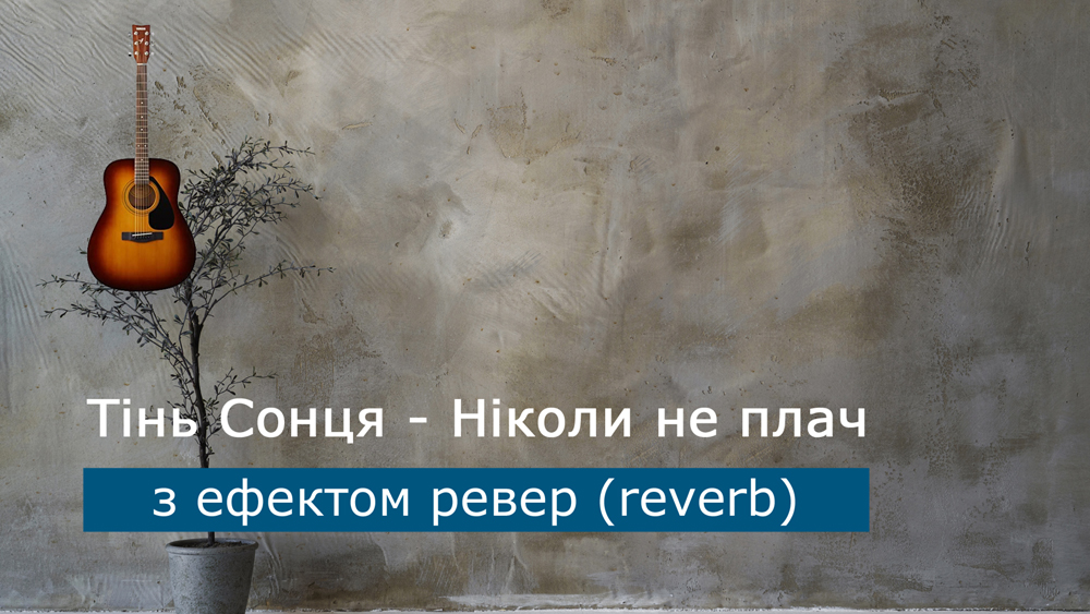 Граємо Тінь Сонця - Ніколи не плач на акустичній гітарі з ефектом ревер (reverb)
