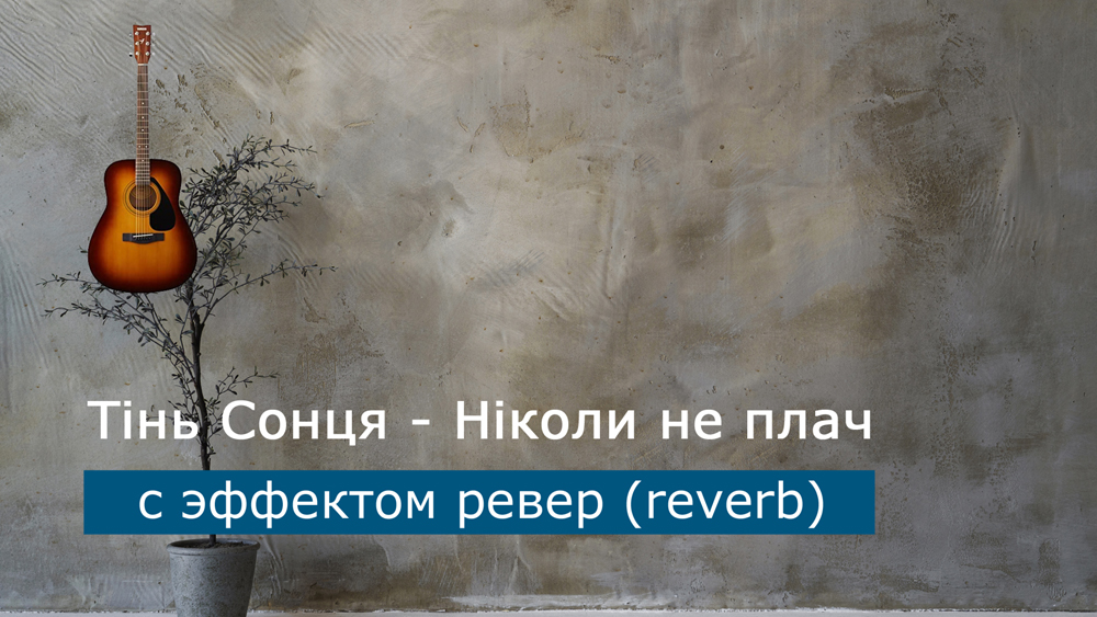 Играем Тінь Сонця - Ніколи не плач на акустической гитаре с эффектом ревер (reverb)