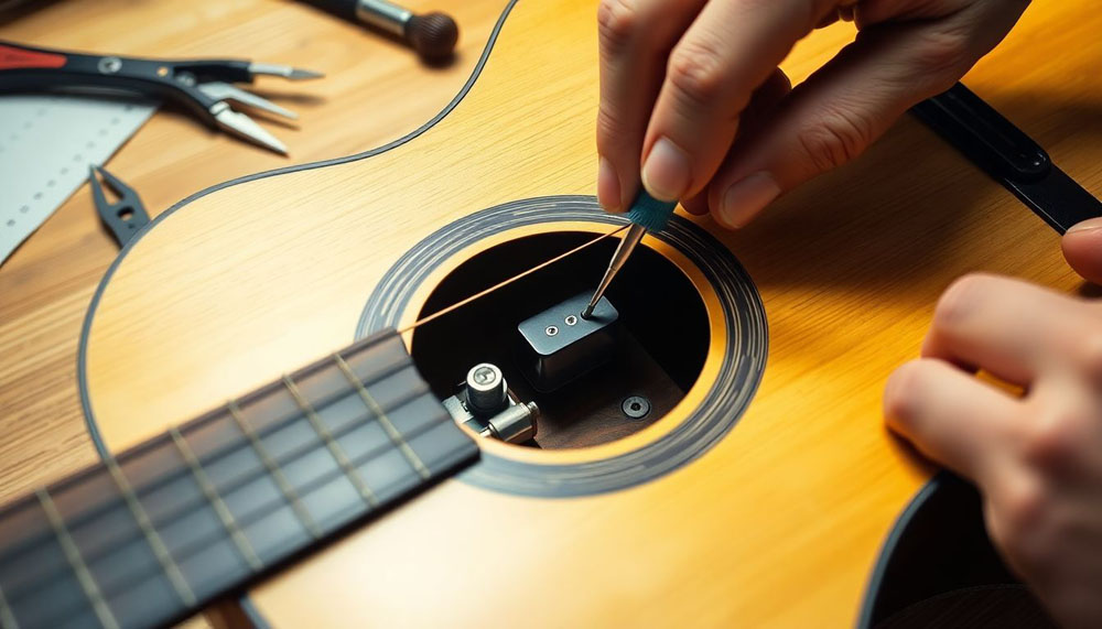 Как заменить звукосниматель акустической гитары: пошаговое руководство